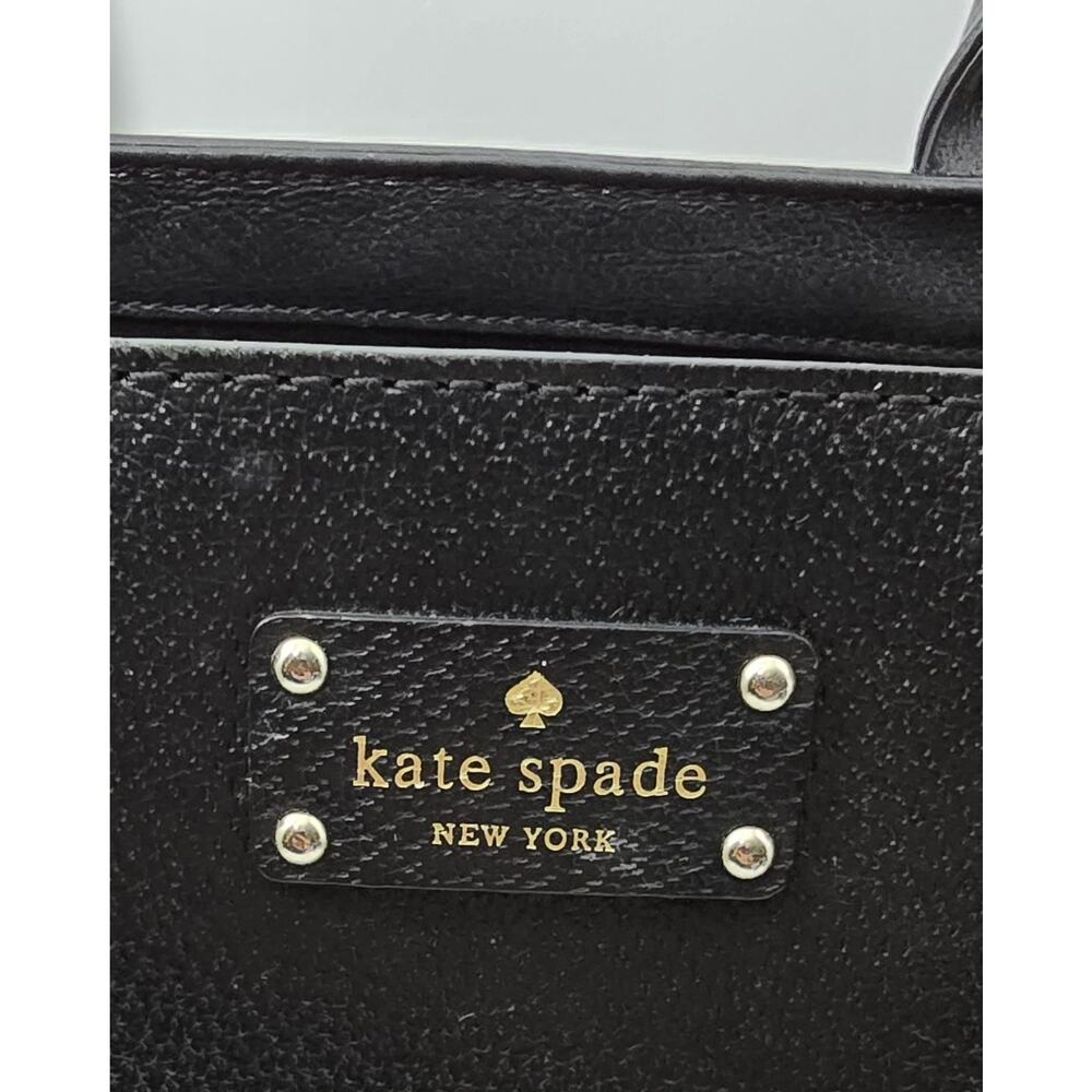 Kate Spade New York X-large Tote Bag Black Cross Grain Leather - Picture 3 of 16